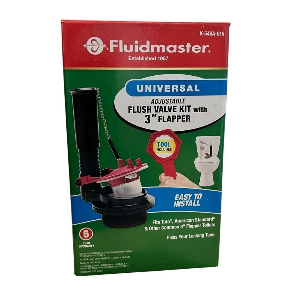 NEW Fluidmaster K-540A-015 Universal 3-Inch Toilet Flush Valve Repair Kit